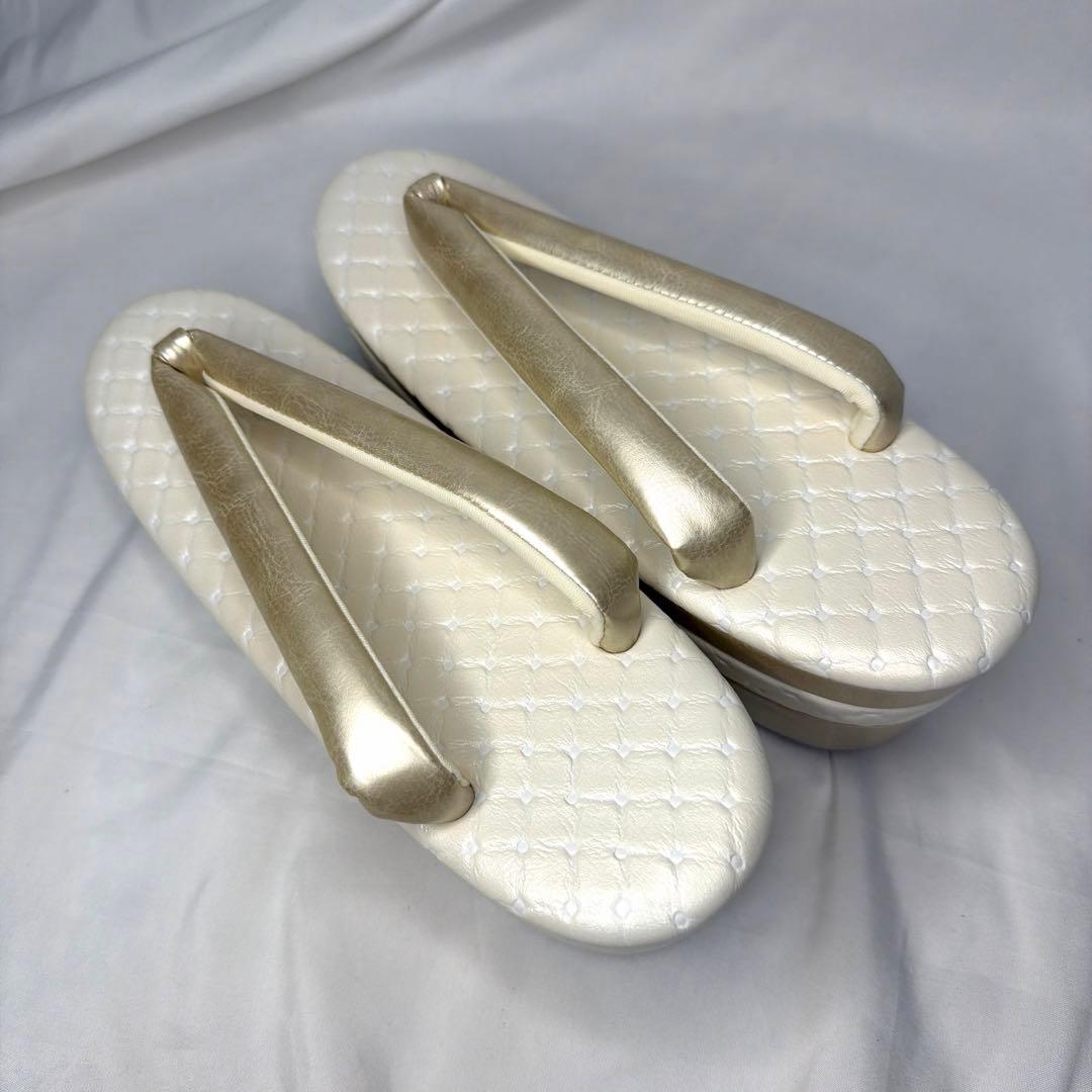 新品　2026年最新モデル　草履　バッグ　セット　振袖用　白　日本製　フリー