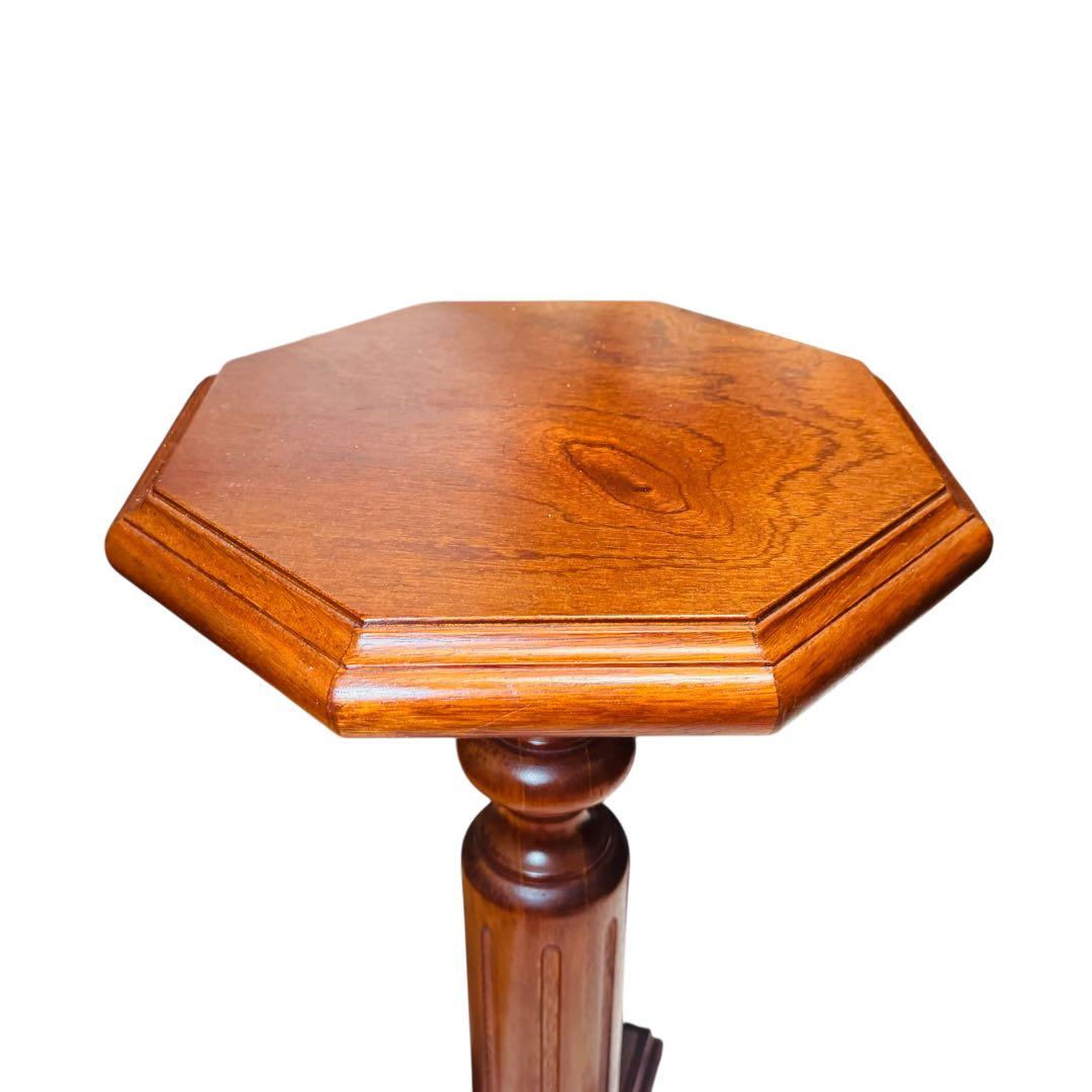 【美品】高級感漂うアンティーク調サイドテーブル／花台／電話台にも♪