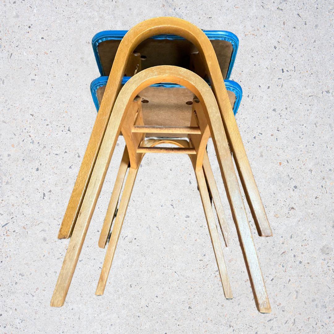秋田木工　スタッキングスツール　2脚　ヴィンテージ