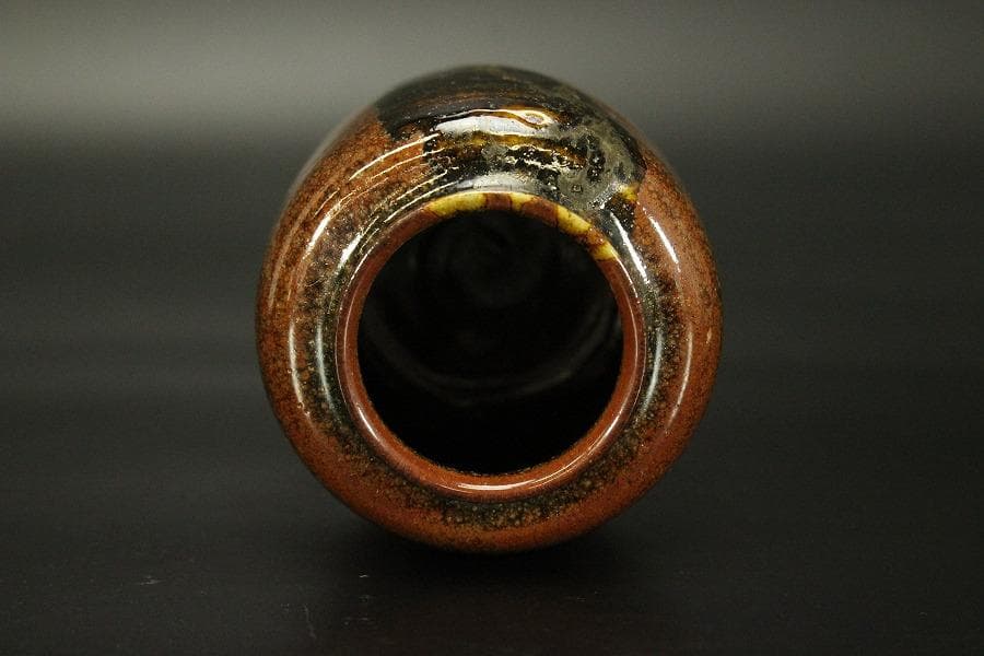 茶道具 彷古 中興名物 橋姫茶入 花兎裂 仕服 良蓋共箱小堀遠州(RC938)