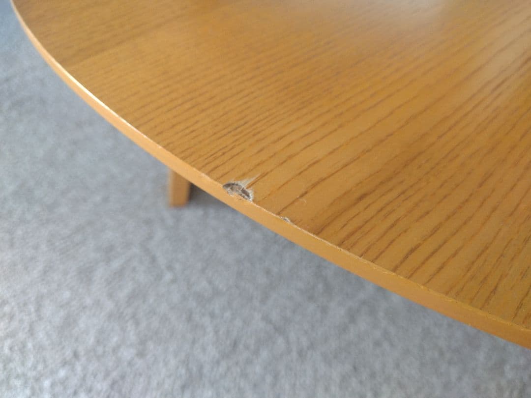 【訳あり】MUJI無印 オーク材楕円こたつ大ローテーブル机座卓センター