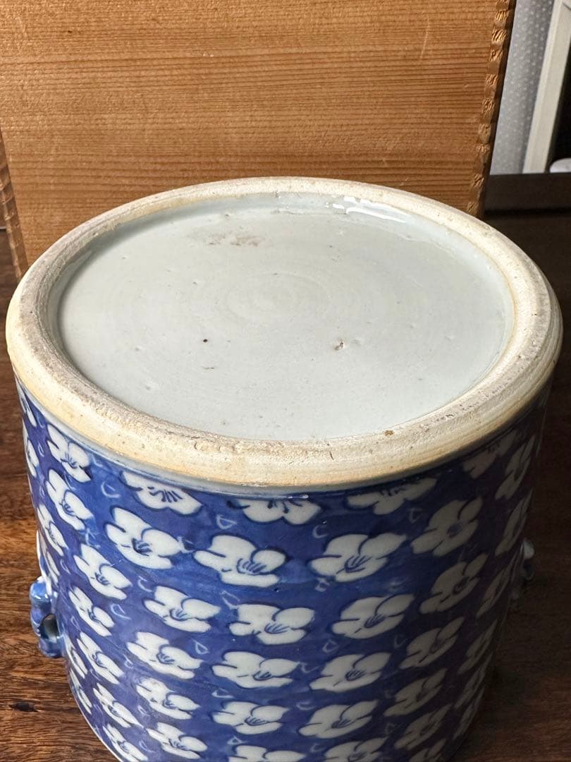 中国清時代　中国陶磁　染付　水指　骨董古美術　コレクション