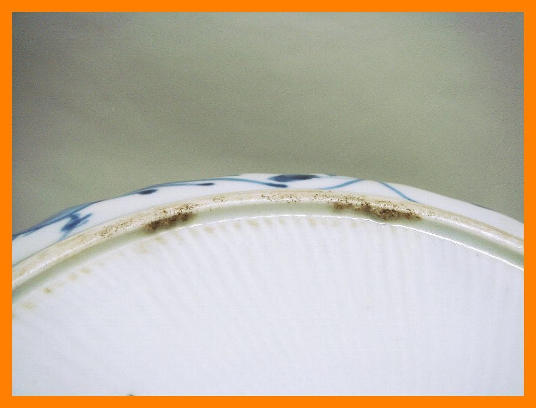 110『中国美術 獅子 花唐草 輪花皿』　/骨董品 古美術 アンティーク