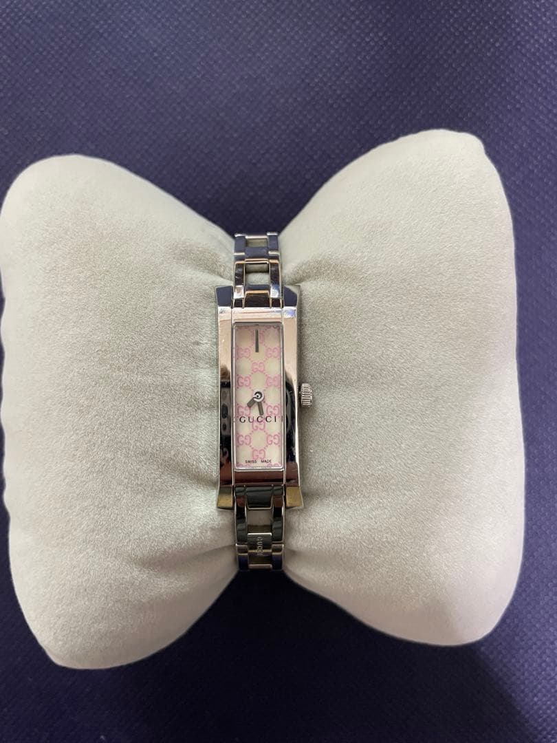 GUCCI アナログ時計 ピンク レディース