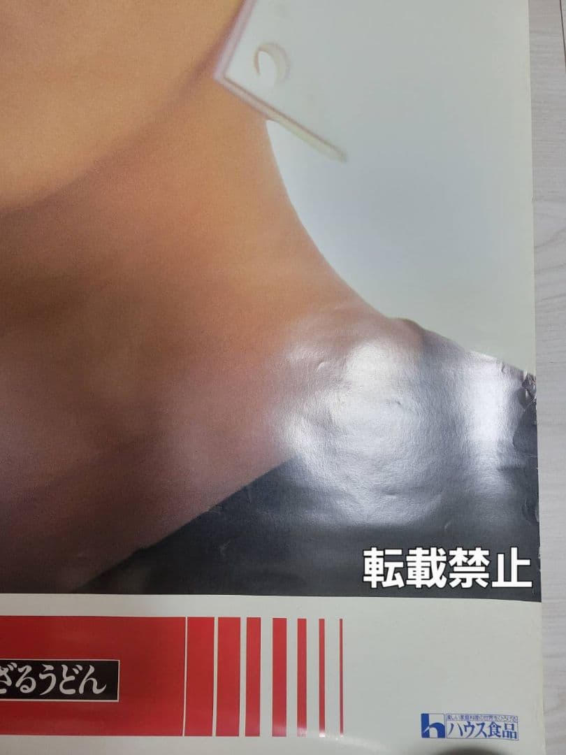 河合奈保子　ハウス食品『花さぬき　ざるうどん』B1特大サイズ ポスター　当時物