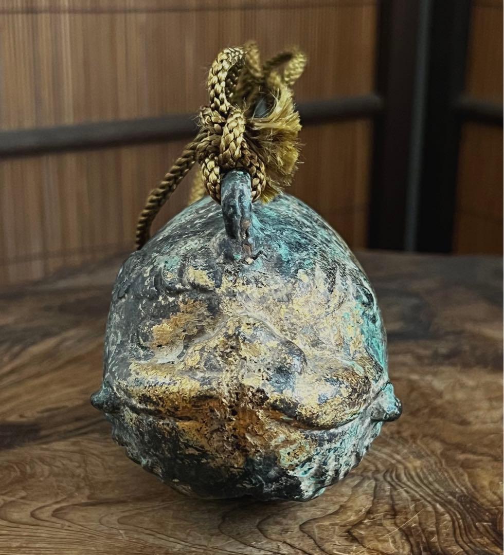 仏教美術 古青銅 鍍金 魚鼓 木魚 鳴物