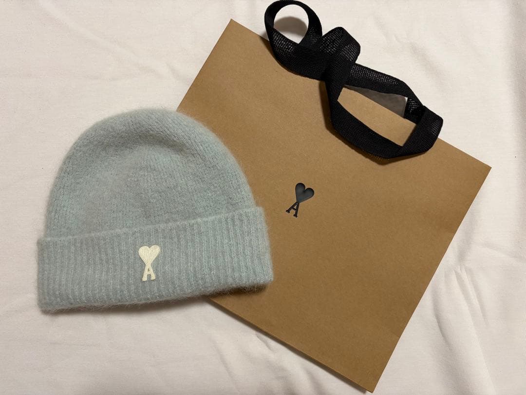 アミパリス amiparis ニット帽 ブルー