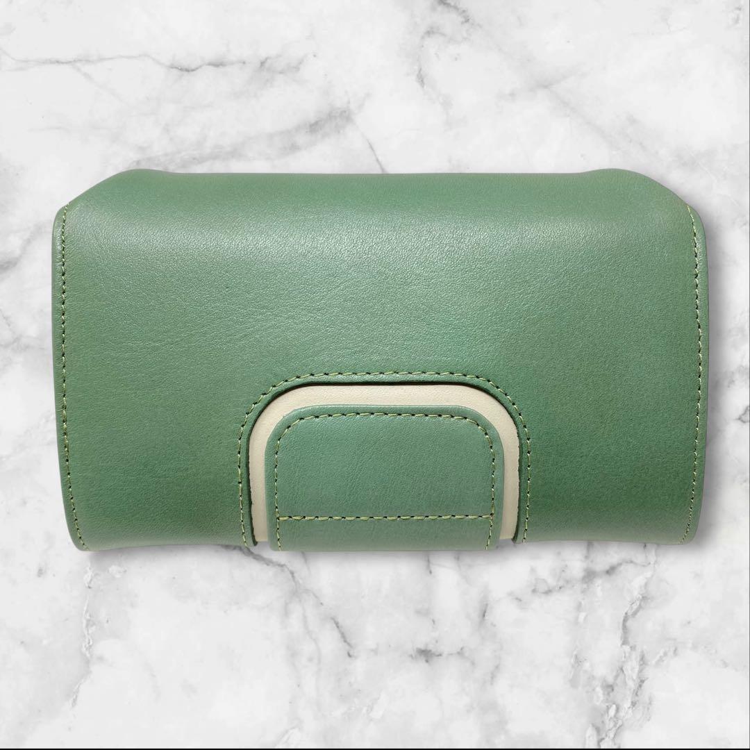 ヒロコハヤシ CAFE PORTA カフェポルタ マルチ財布 財布 グリーン 緑