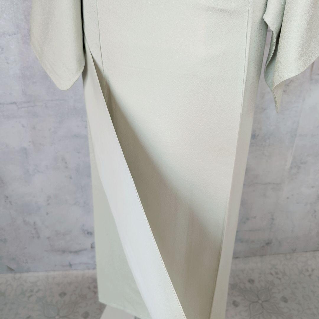 色無地　着物　フルセット　正絹　Sサイズ　ライムグリーン　O5