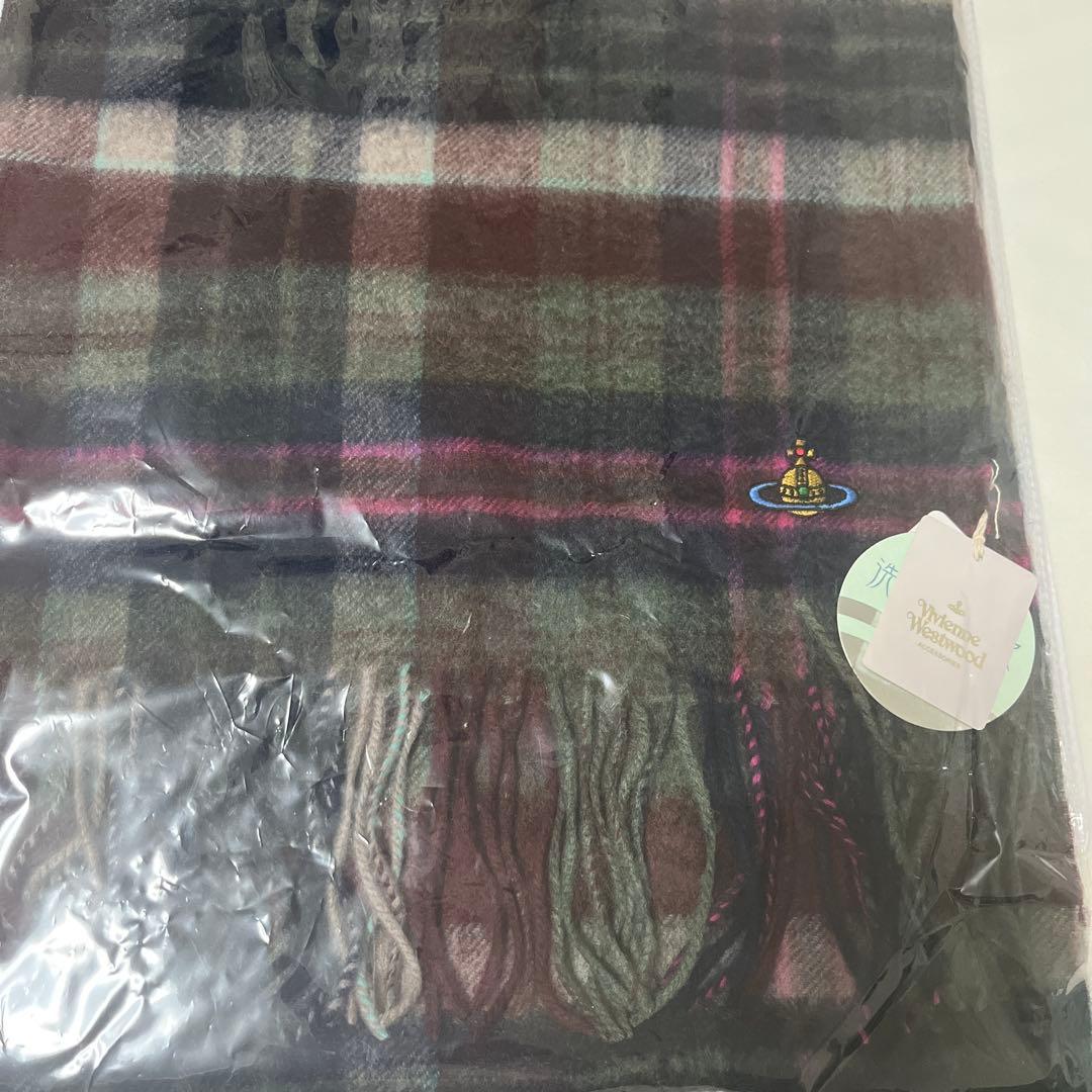 ヴィヴィアン　ウエストウッド　カシミア　チェックマフラー　新品未使用品