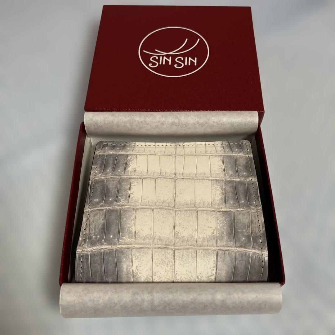 【新品未使用】新進工房　ヘンローン社ヒマラヤクロコ　極小二つ折り財布　クッペ1個