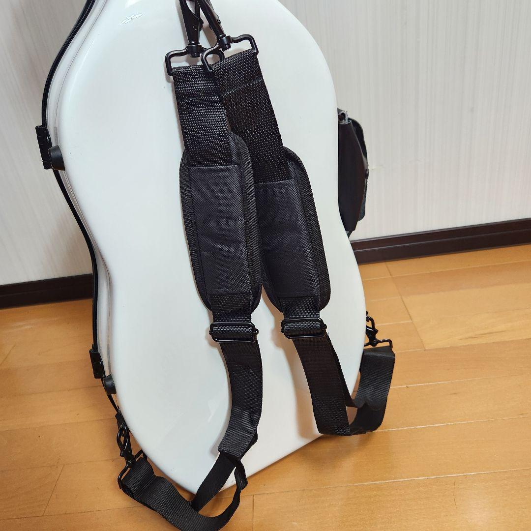 【新品ストラップ、ハンドルカバー付き】チェロ ハードケース 1/10サイズ 白