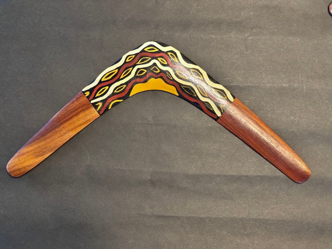 オーストラリアンアボリジナルアート タペストリー2点セット ブーメラン