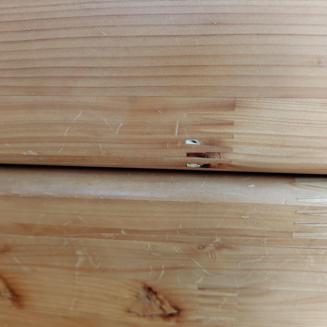 ナチュラルウッド 4段2列チェスト