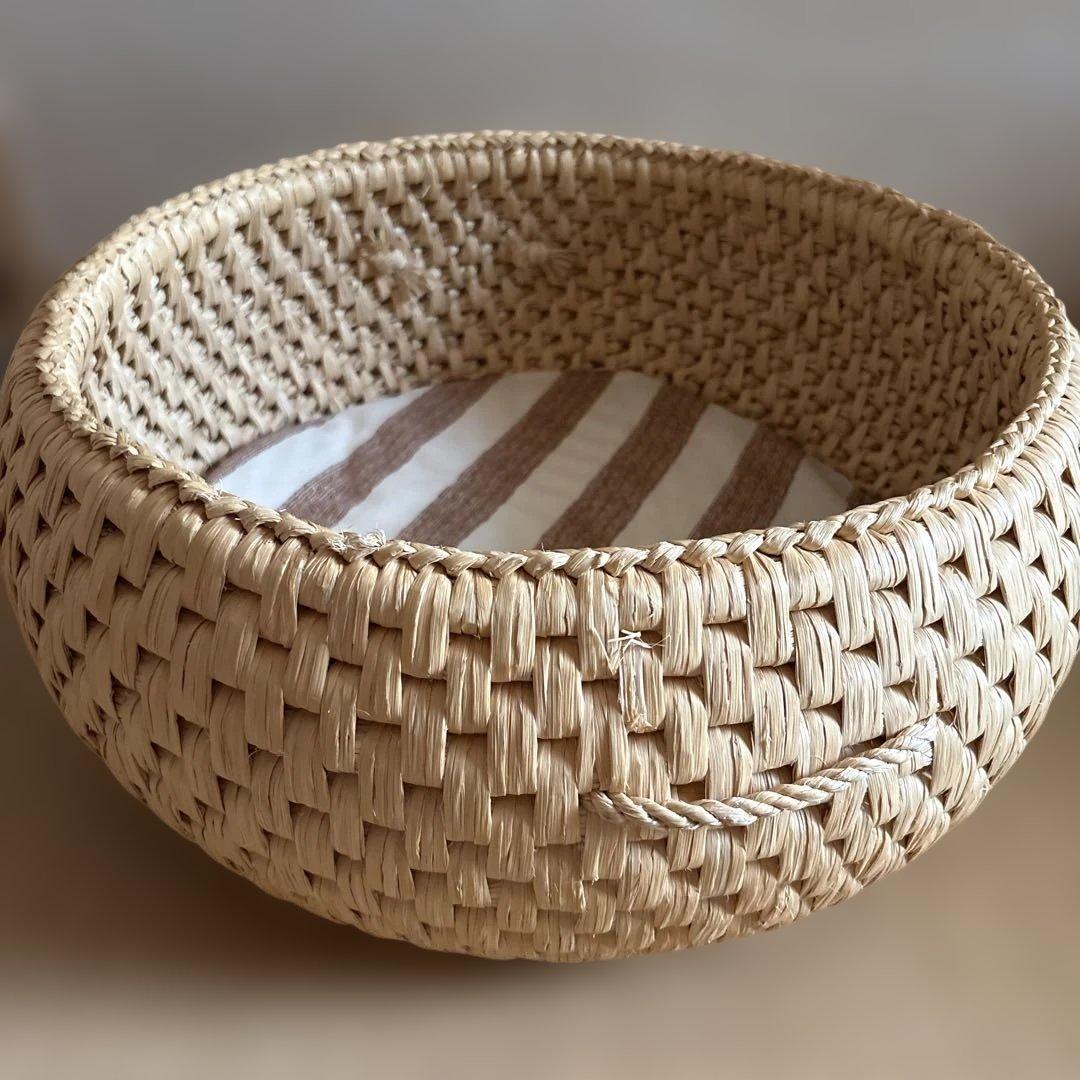 猫ちぐら　縄編み仕様