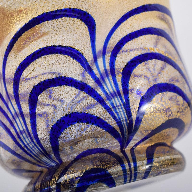 ガラス工芸　岩田久利作　盃　共箱　V　R8713