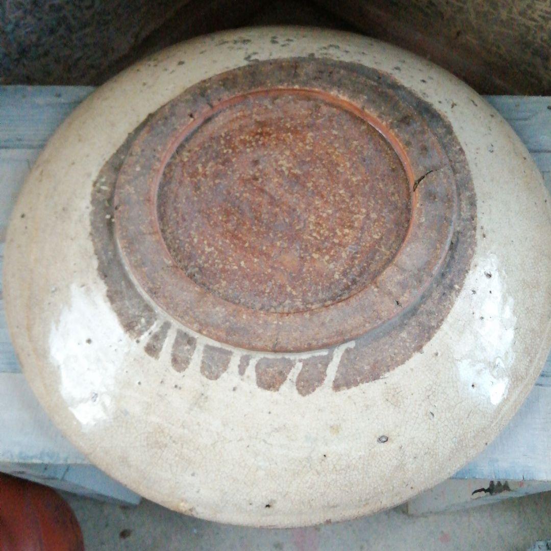 御深井焼　御深井釉絵付大皿　53cm　江戸後期