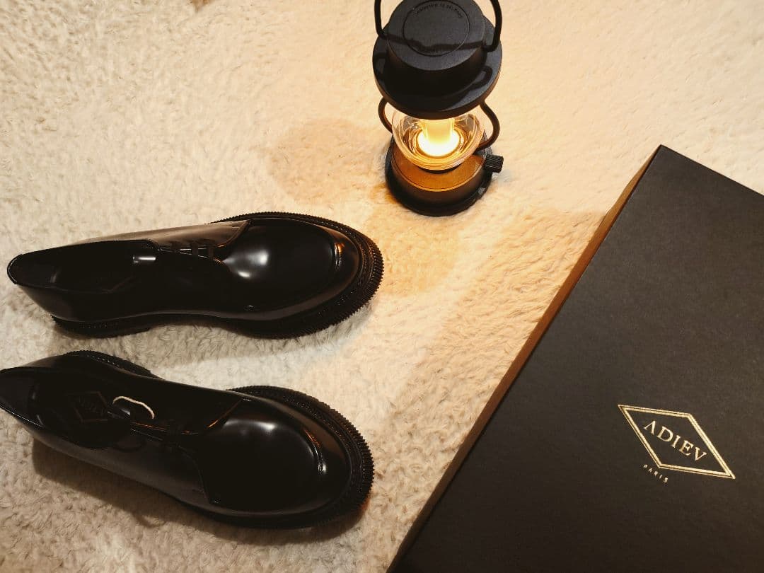 【新品】ADIEU　TYPE124 BLACK　革靴　ローファー　43