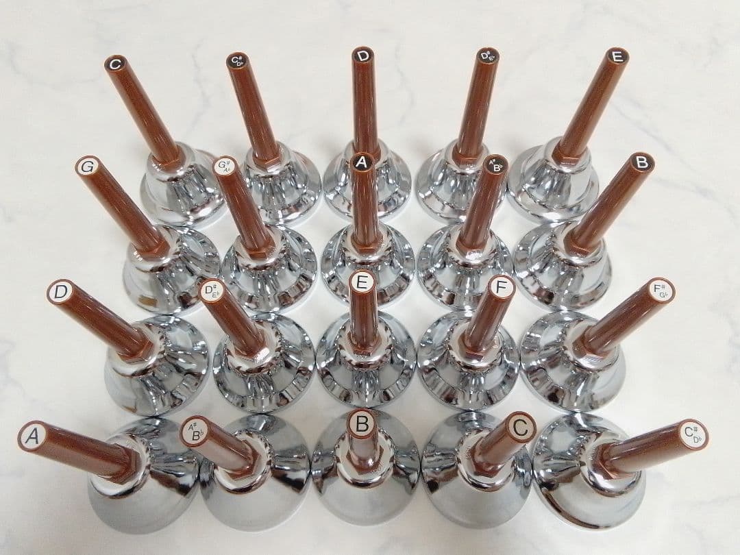 ウチダ MB-S ハンドベル 20音 シルバー ミュージックベル