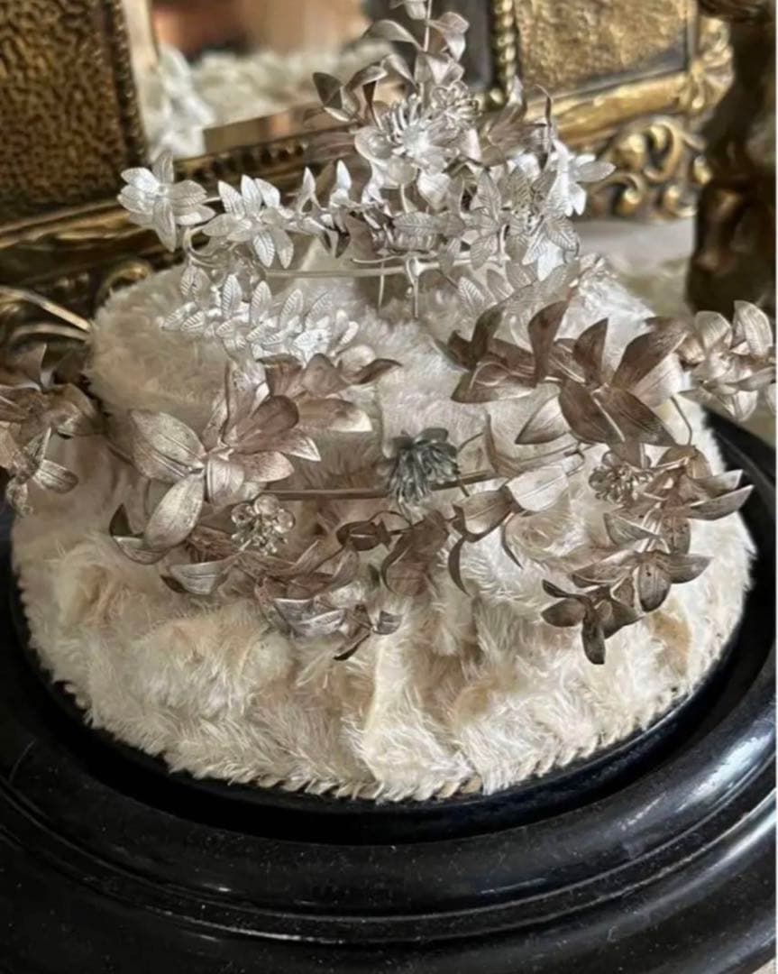 アンティークグローブドマリエガラスドームティアラディスプレイスタンド台座什器