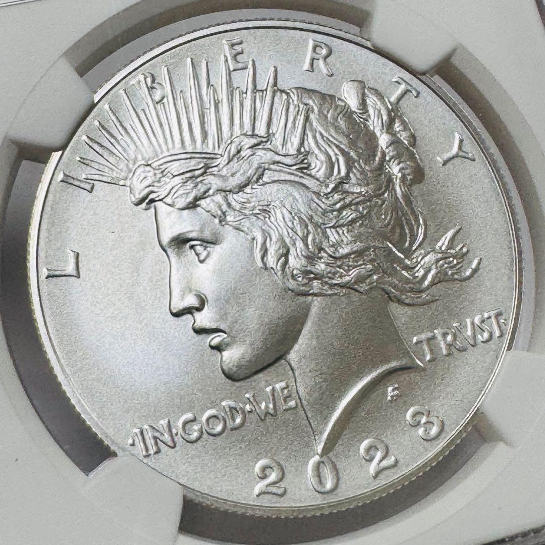 アメリカ2023年ピース1ドル銀貨 NGC MS70