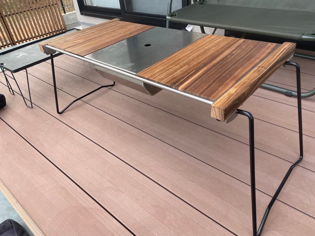 IGTテーブル ステンレスボックス付 収納袋付