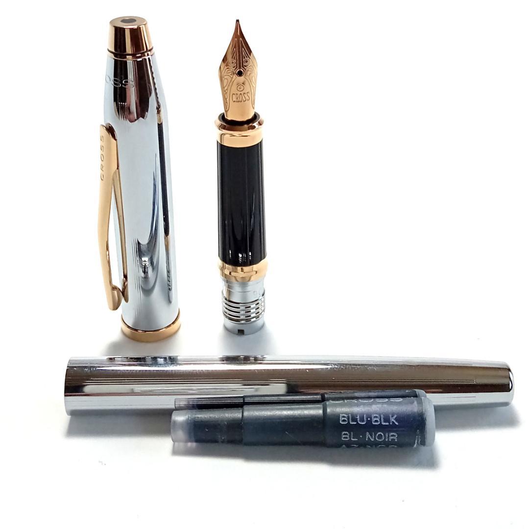 crf36 CROSS クロス 万年筆 センチュリー2 クローム×ゴールド23金