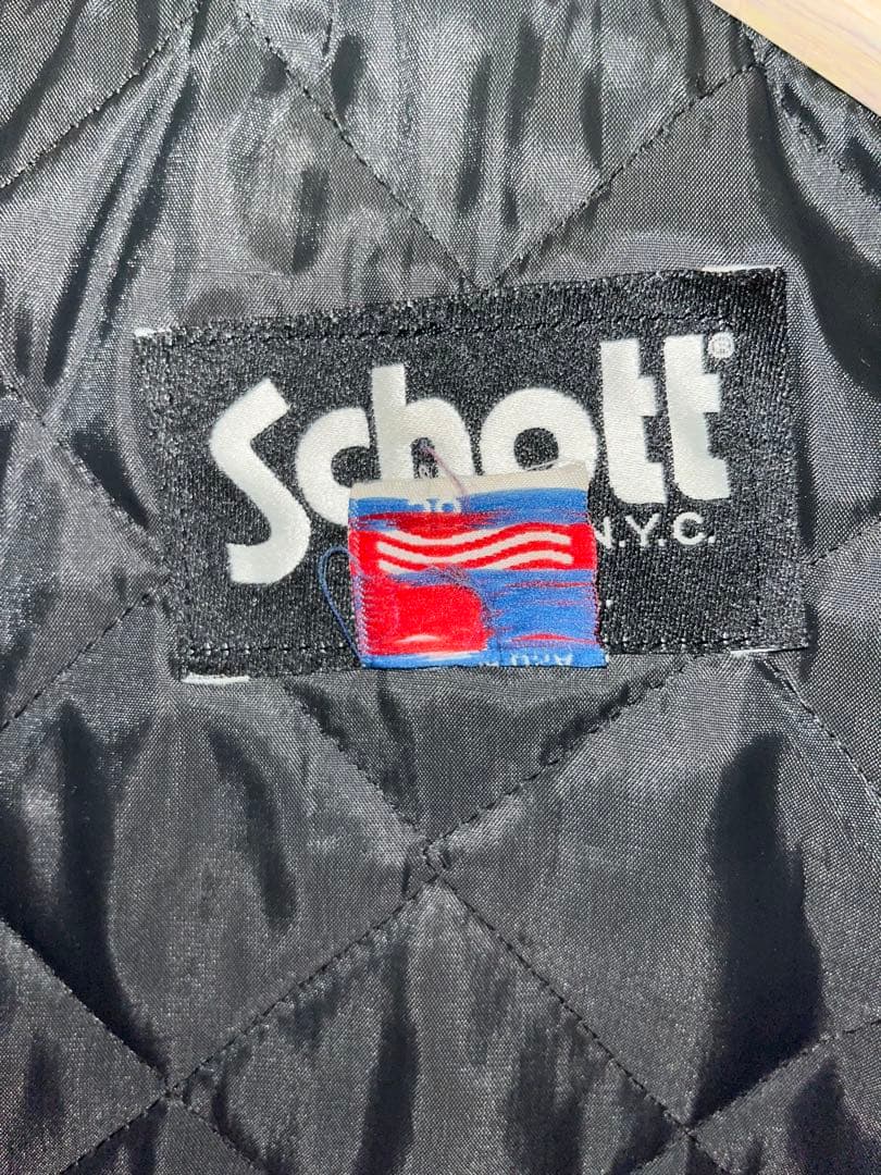 Schott ブラック シングルライダースジャケット