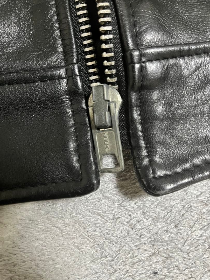 Schott ブラック シングルライダースジャケット