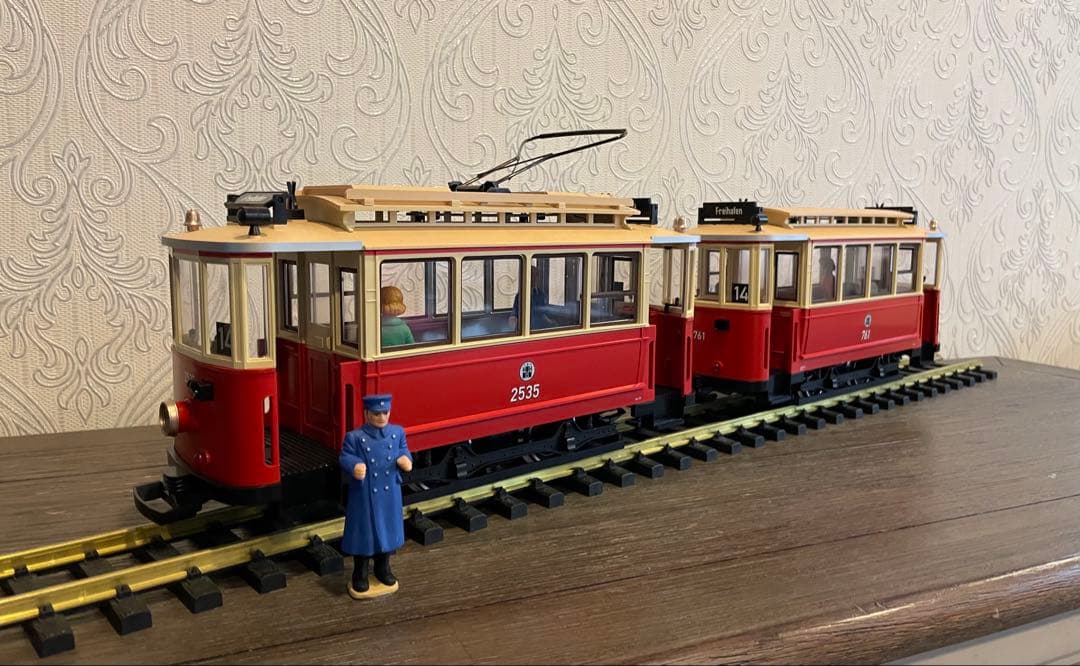 Gゲージ　LGB ハンブルグ路面電車2両セット