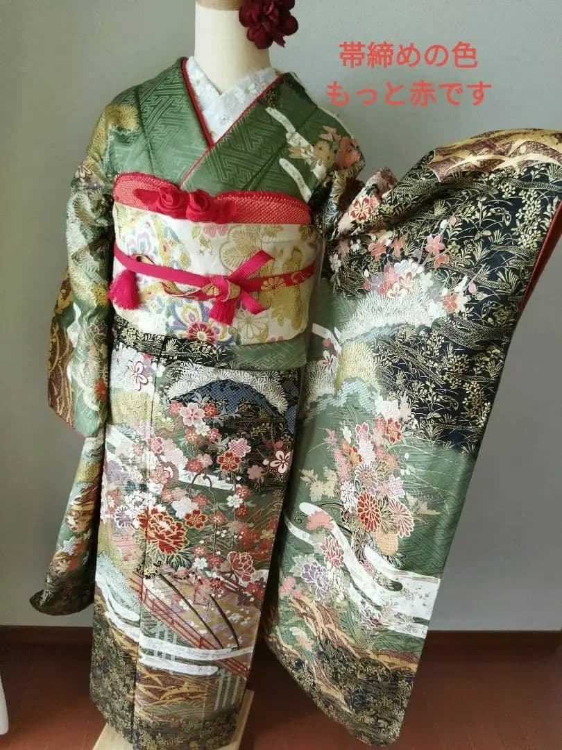 ゆたろう様　398.振袖7点セット　正絹　フルセット　成人式