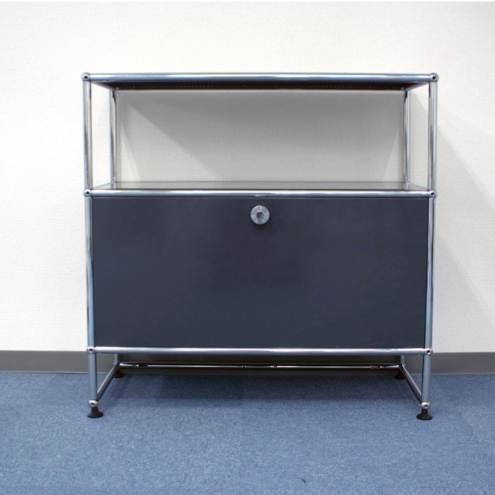 中古 USMハラー｜ キャビネット・サイドボード 1列3段 アントラサイト