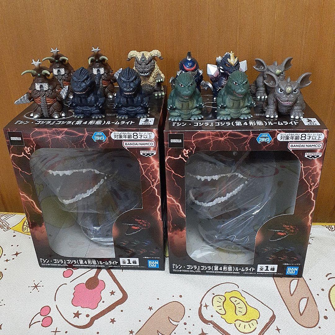 シン・ゴジラ ゴジラルームライト2点 ゴジラ ソフビパペットマスコット3 12点