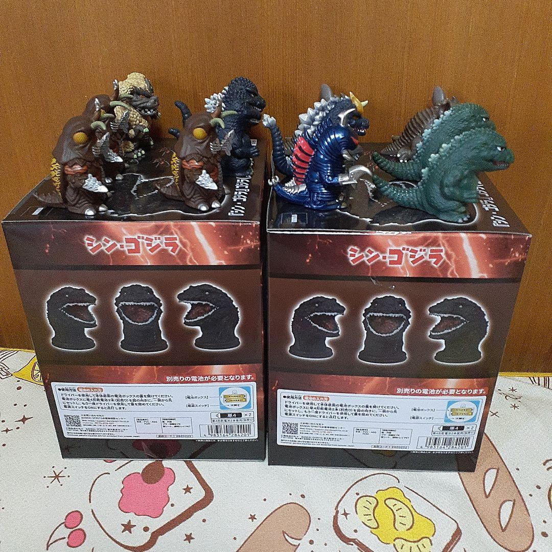 シン・ゴジラ ゴジラルームライト2点 ゴジラ ソフビパペットマスコット3 12点