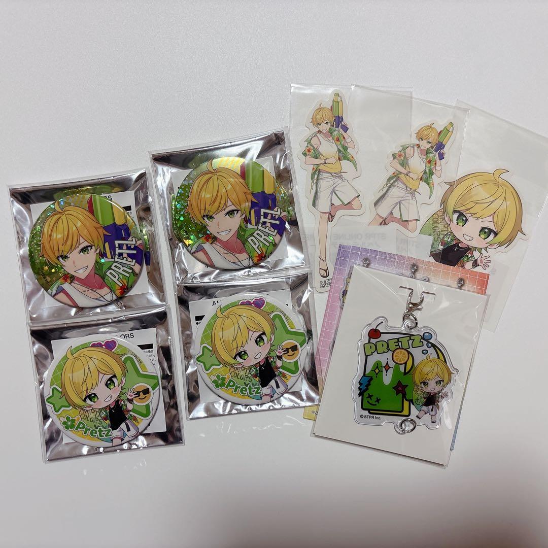 AMPTAK×COLORS ぷりっつ 缶バッジ クリアチャーム