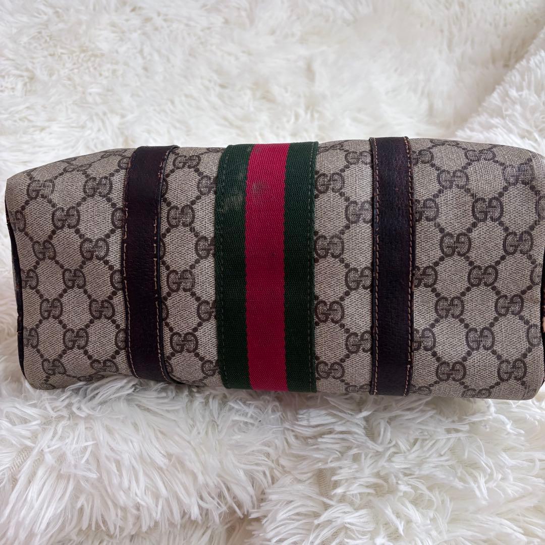 【GUCCI オールドグッチ】ミニボストン GG柄 シェリーライン