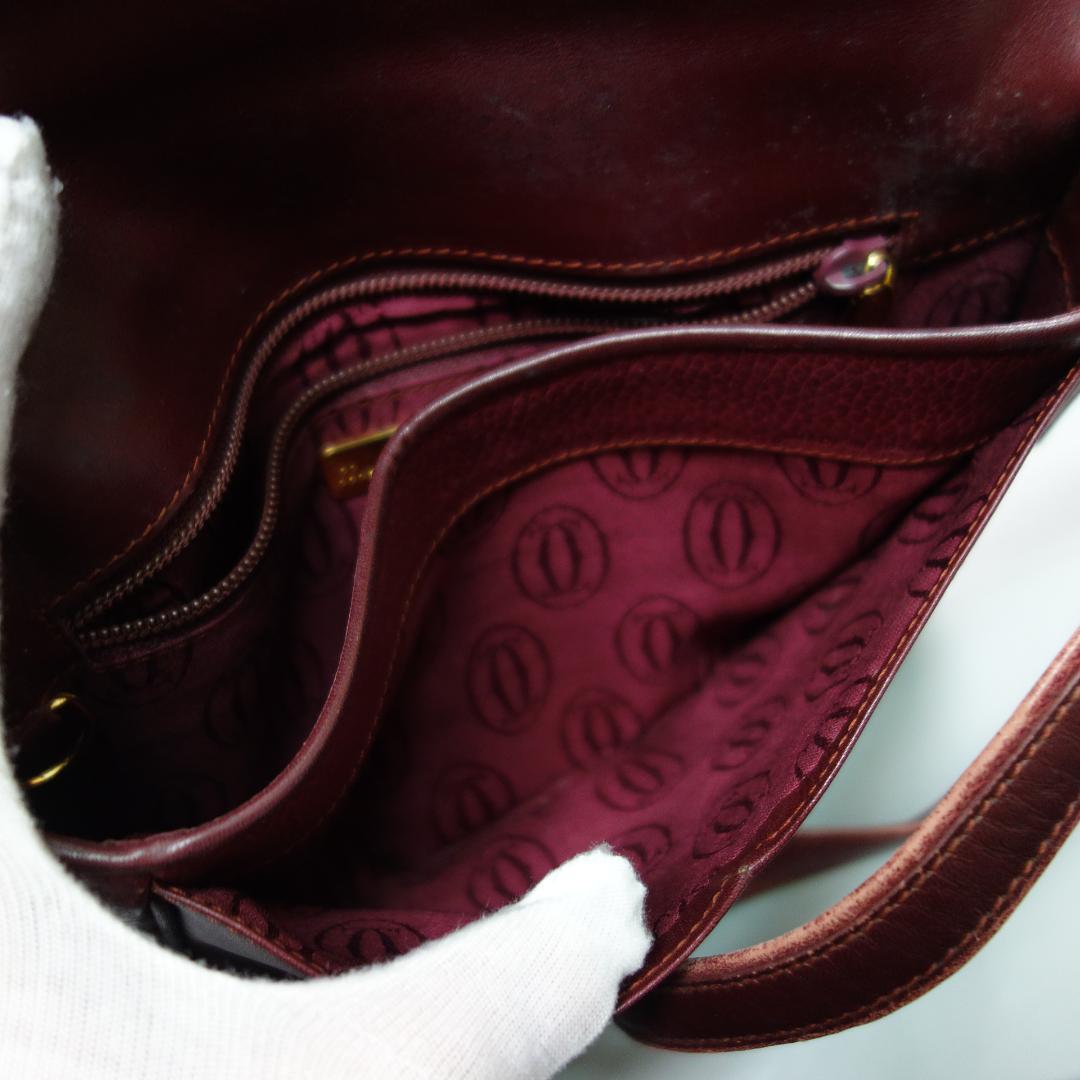 s*u様 8959 カルティエ(CARTIER) マスト レザーショルダーバッグ