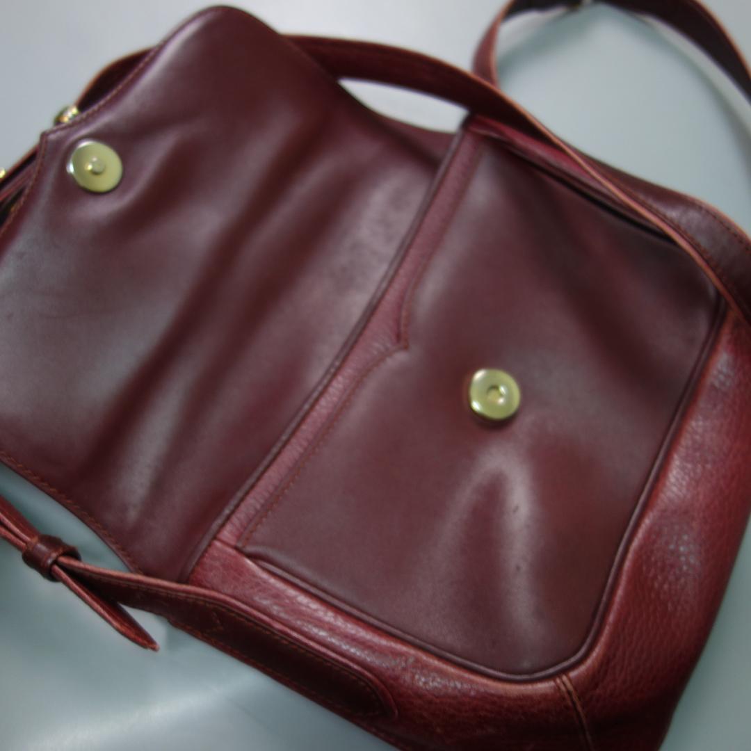 s*u様 8959 カルティエ(CARTIER) マスト レザーショルダーバッグ