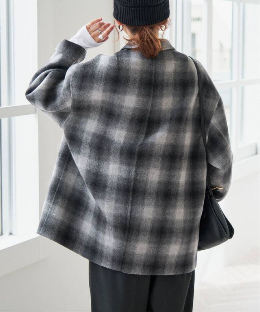 【Spick and Span】未使用タグ付ウールミックスリバージャケット 38