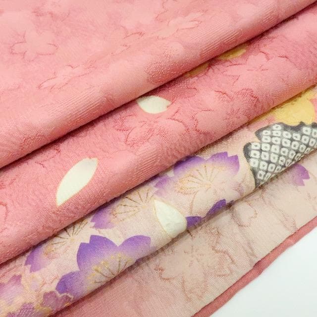 Y2594◇金駒刺繡 桜 手縫い仕立て 成人式 トールサイズ 正絹 振袖 着物