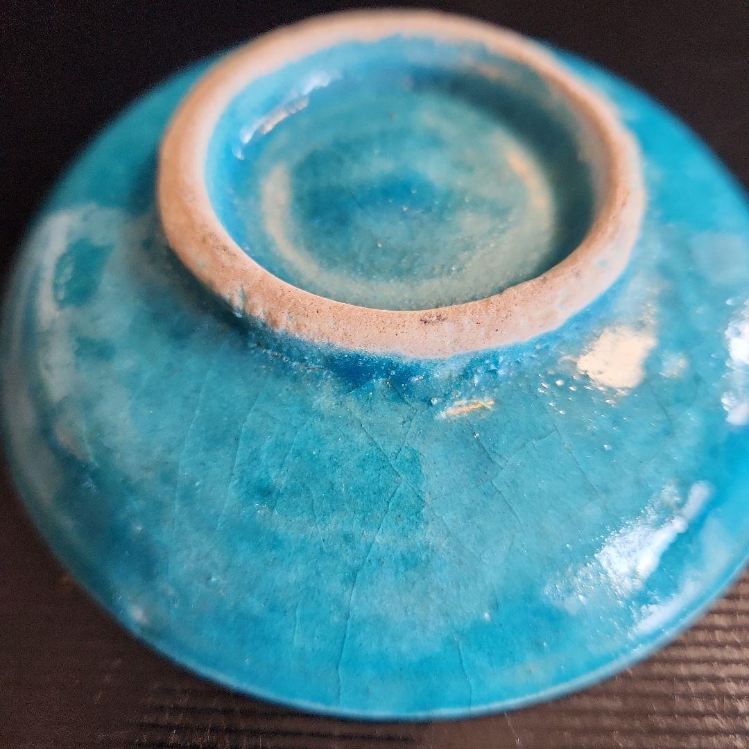 骨董品トルコブルー小皿