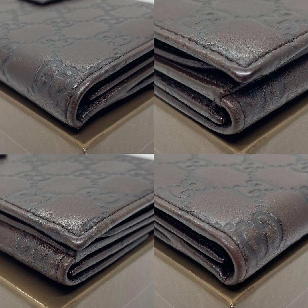 【美品/箱付】グッチ 112715・0416 GG柄 長財布 二つ折り 小銭入れ
