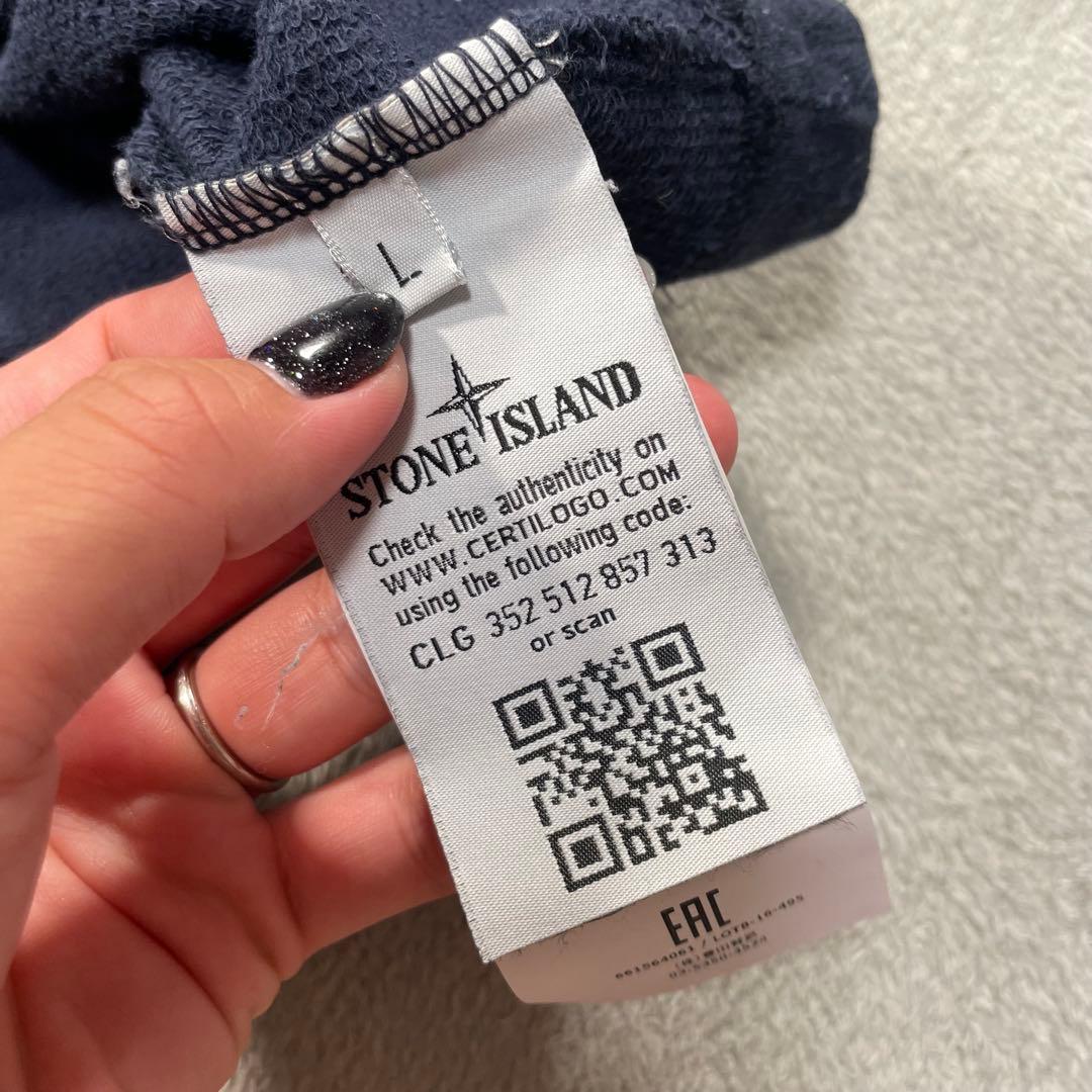 ストーンアイランド　長袖Tシャツ　ロンT ネイビー　L