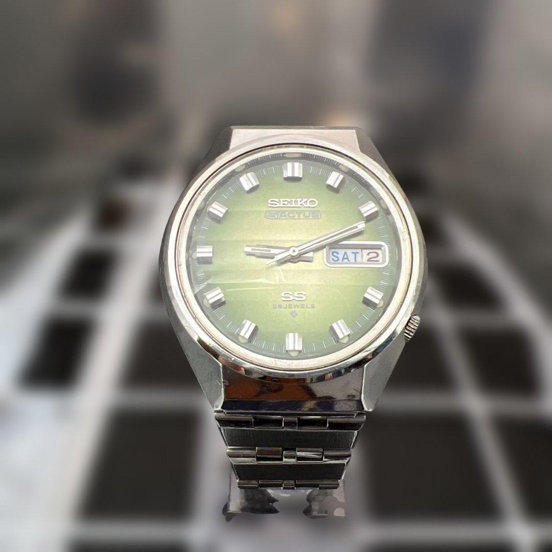 S03 セイコー ファイブ アクタス SS 1974年製 自動巻き グリーン