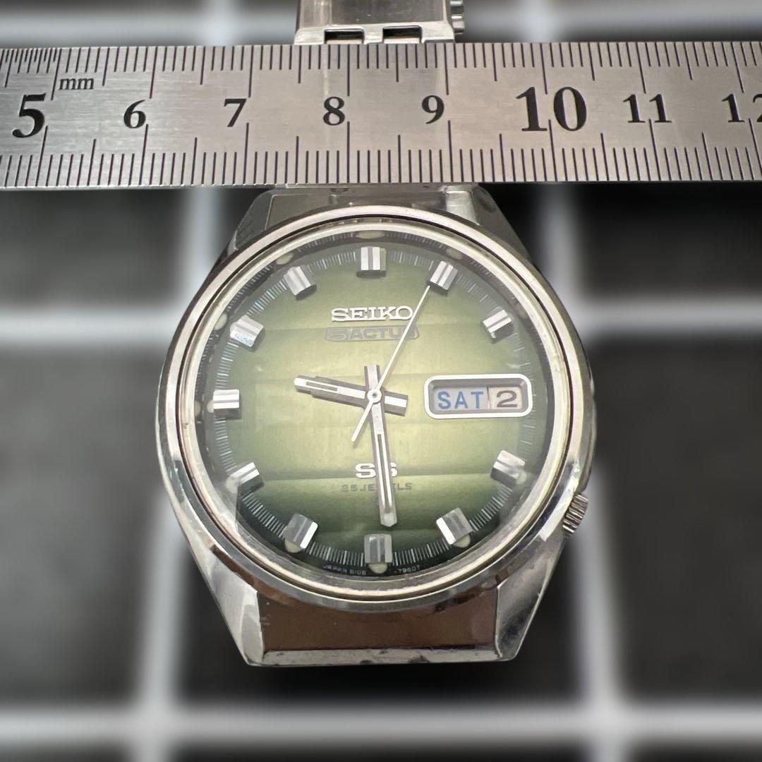 S03 セイコー ファイブ アクタス SS 1974年製 自動巻き グリーン