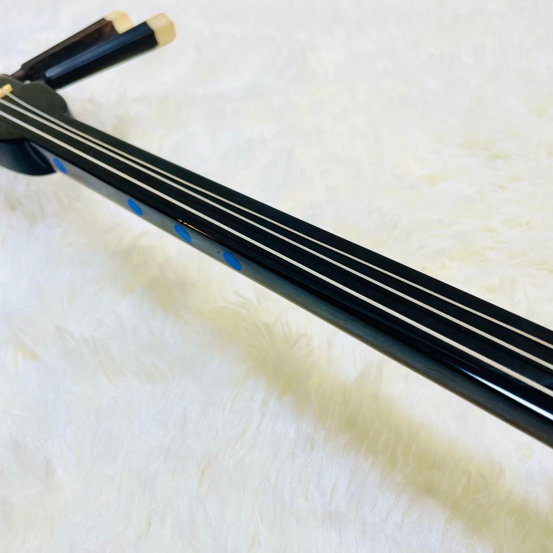 現状品　沖縄三線　蛇皮　ヘビ皮　ケース付き　爪　三味線