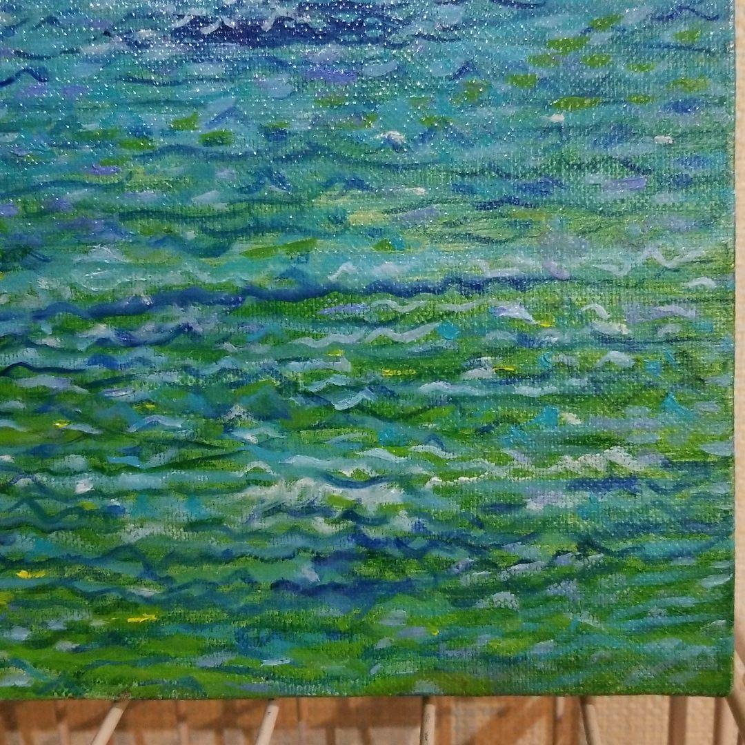 油絵　専用確認　海とカモメ