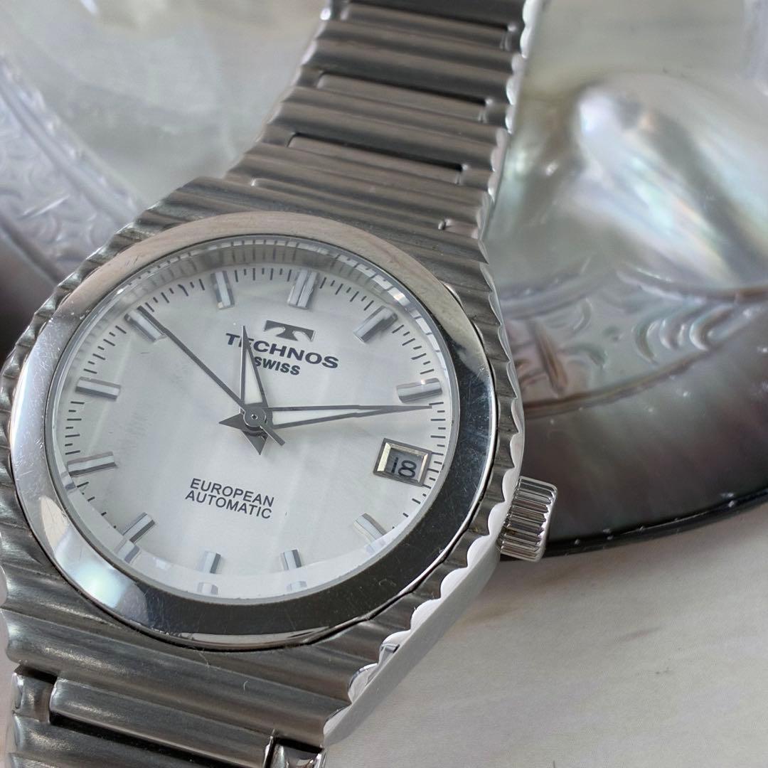美品　オールドテクノス　スケルトン　ヨーロピアン オートマチック　メンズ　腕時計