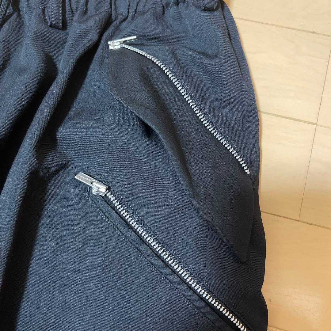 定価約9万美品　ヨウジヤマモトプールオム　ファスナーサルエルパンツ　袴　カラス