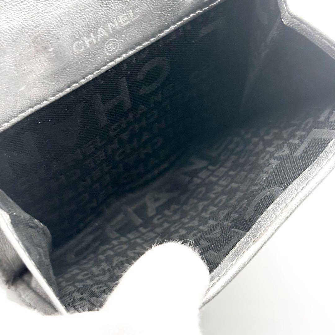 【美品✨】シャネル 財布 アイコンライン Wホック 二つ折 SV